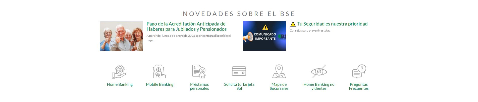 Novedades y accesos BSE